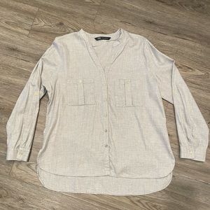 Zara grey button down loose fitting